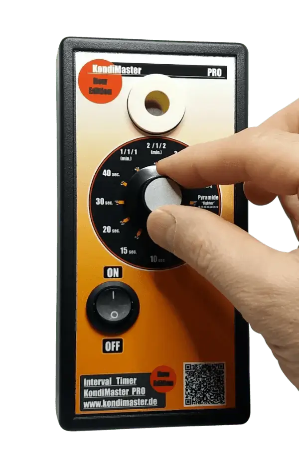 KondiMaster PRO Ring Timer mit großem Drehschalter und einfacher Bedienung