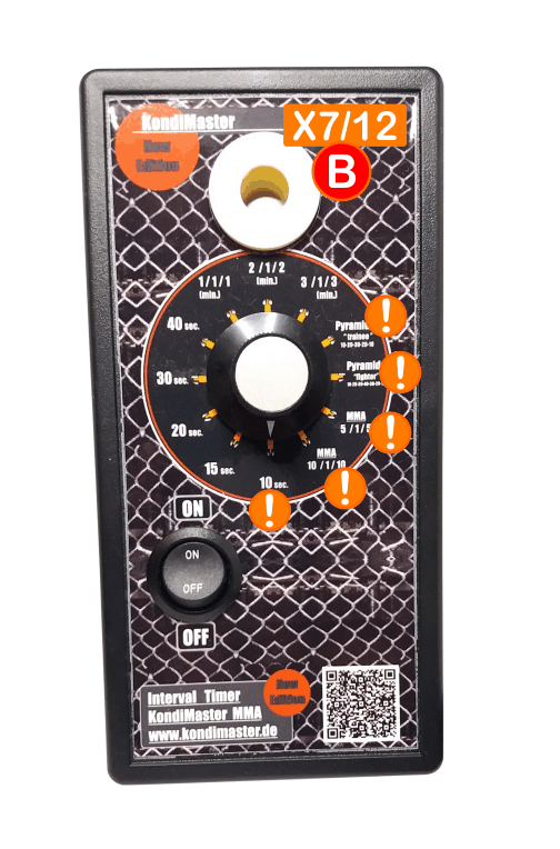 KondiMaster X7/12, FLEX Timer, 7 Intervall - Sets wählbar (12 Funk.) - kondimaster.de | Zeit für dein Workout