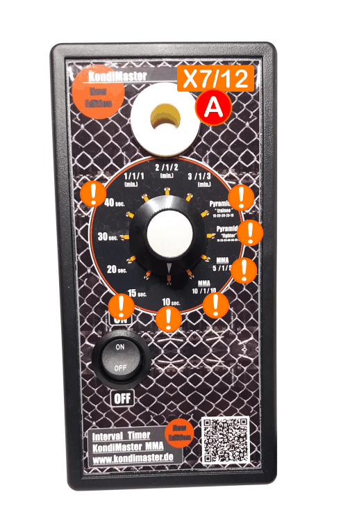 KondiMaster X7/12, FLEX Timer, 7 Intervall - Sets wählbar (12 Funk.) - kondimaster.de | Zeit für dein Workout