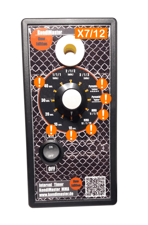 KondiMaster X7/12, FLEX Timer, 7 Intervall - Sets wählbar (12 Funk.) - kondimaster.de | Zeit für dein Workout