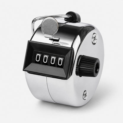 Mechanischer Handzähler aus Metall | 4-stelliger Ereigniszähler - KondiMaster | Intervall Timer & Sportzubehör